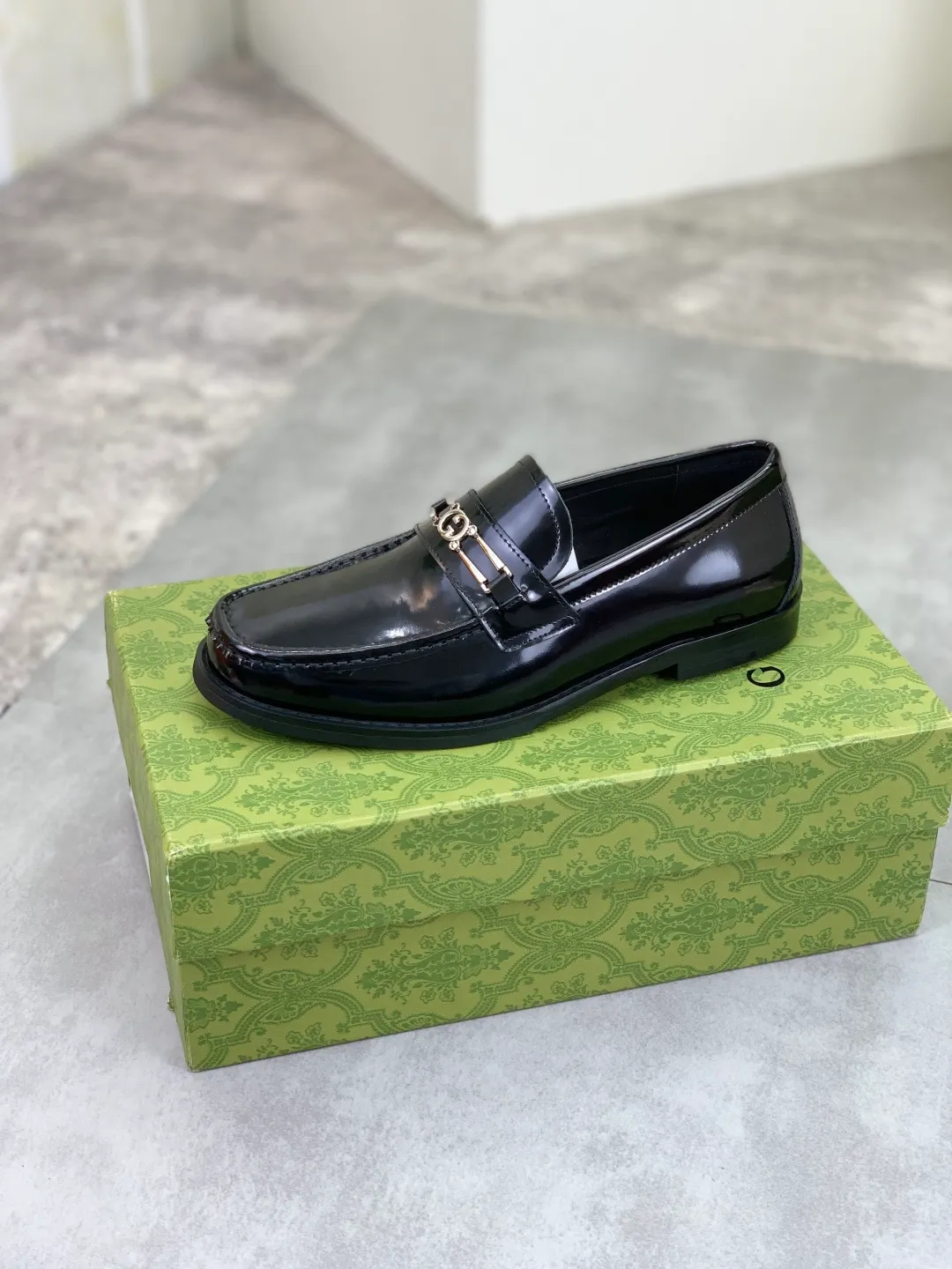 Men's men's shoes 💰P480 [New style] Water-dyed cowhide 💰💎💎💎 [Gucci] GUCCI high-end men's formal business leather shoes, original order 1:1 authentic goods! Original imported high-end open-edge beaded calfskin, original metal buckle, imported first-layer cowhide lining for feet, original outsole, men's shoe size: 38-45, 4️⃣ colors available